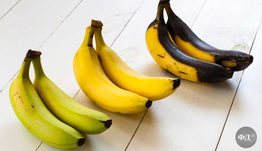 Стадії потемніння бананів