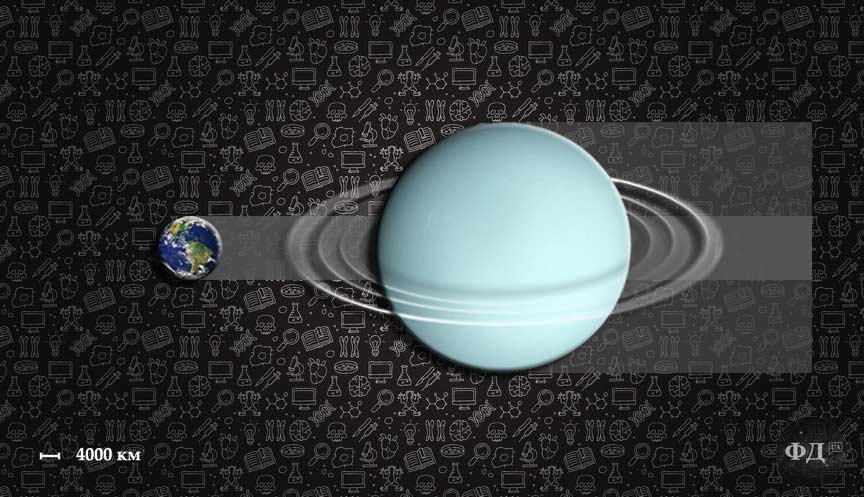Розміри Землі і Урана